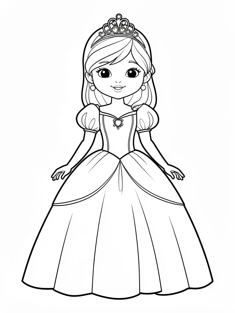 Coloriage à imprimer princesse – coloriage à imprimer gratuit