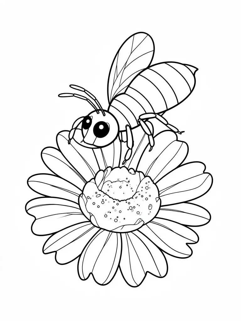 Coloriage abeille – coloriage à imprimer gratuit