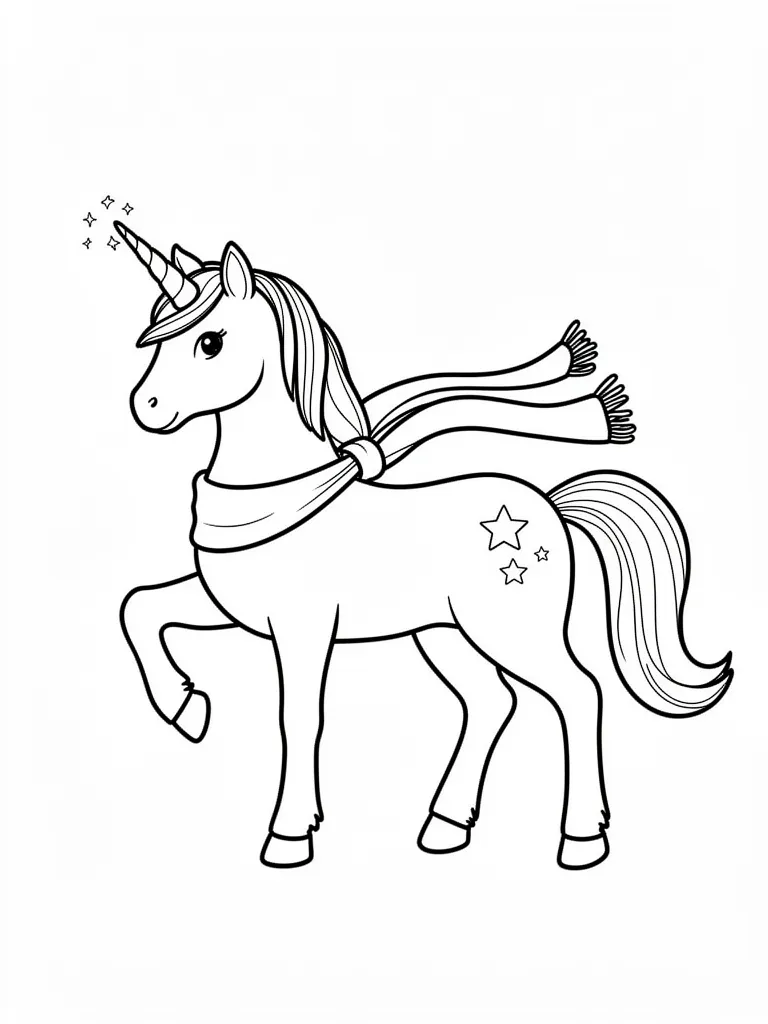 Coloriage academie des licornes à imprimer