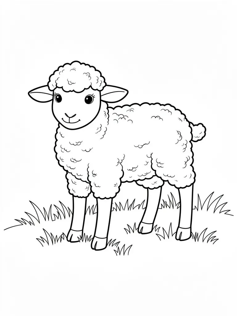 Coloriage agneau – coloriage à imprimer gratuit