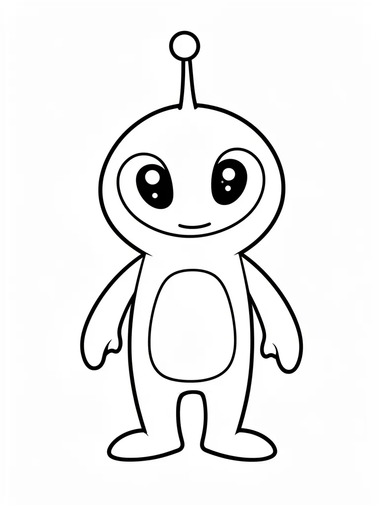 Coloriage Alien amical à imprimer