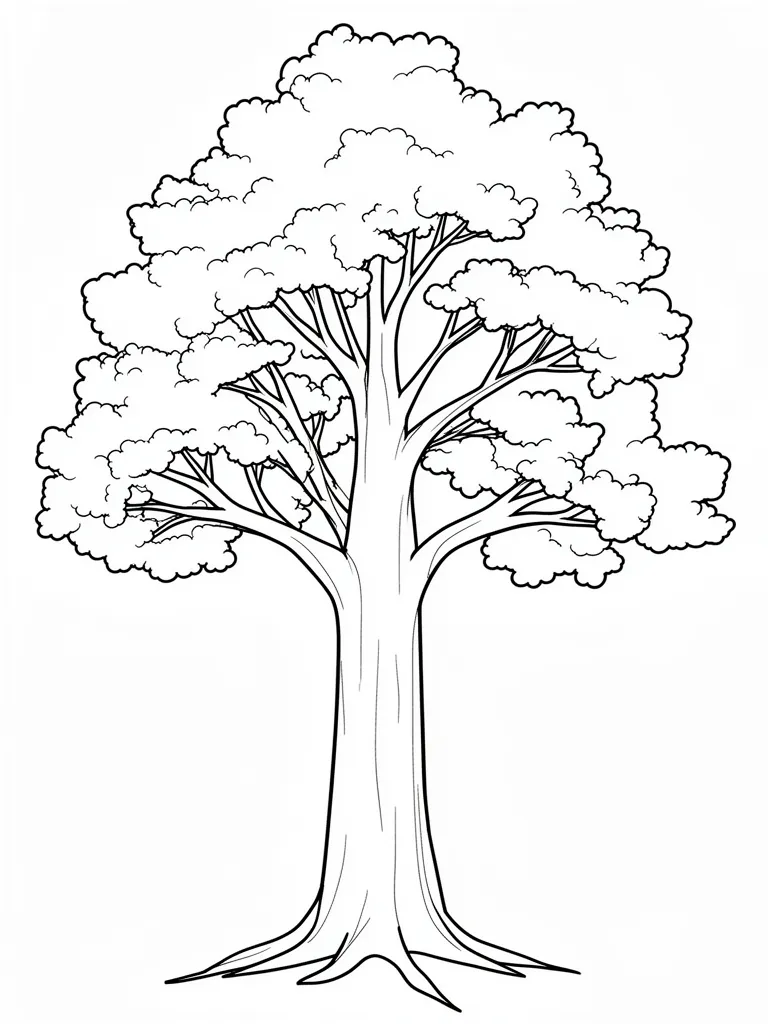 Coloriage Arbre géant à imprimer