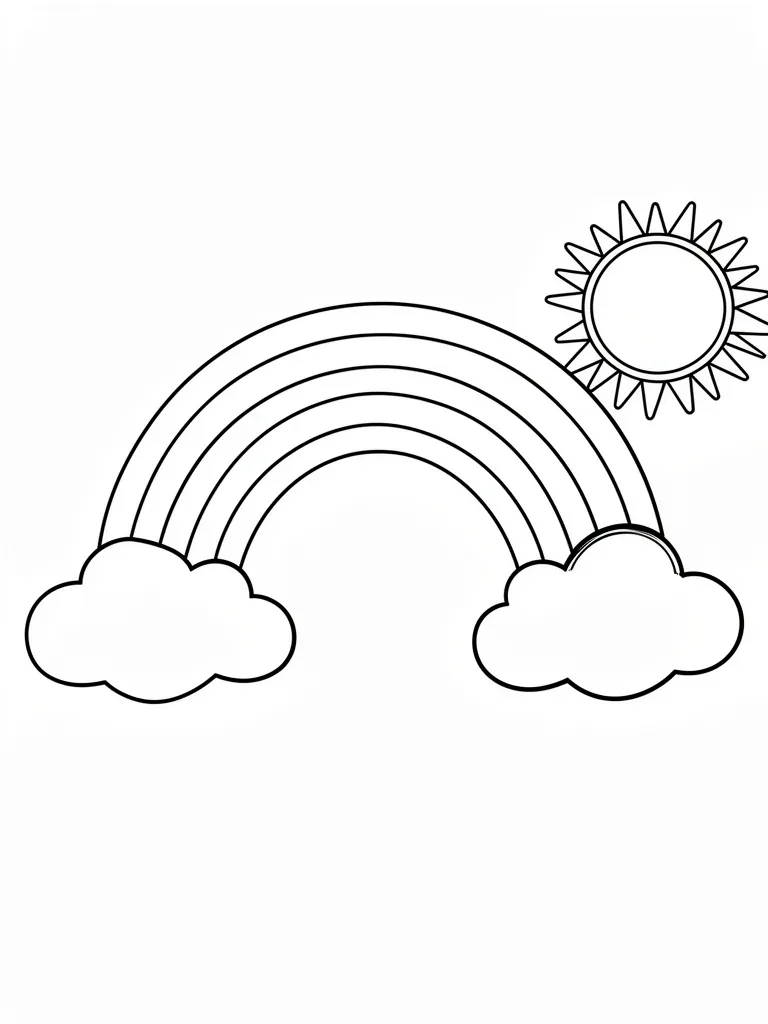 Coloriage arc en ciel – coloriage à imprimer gratuit