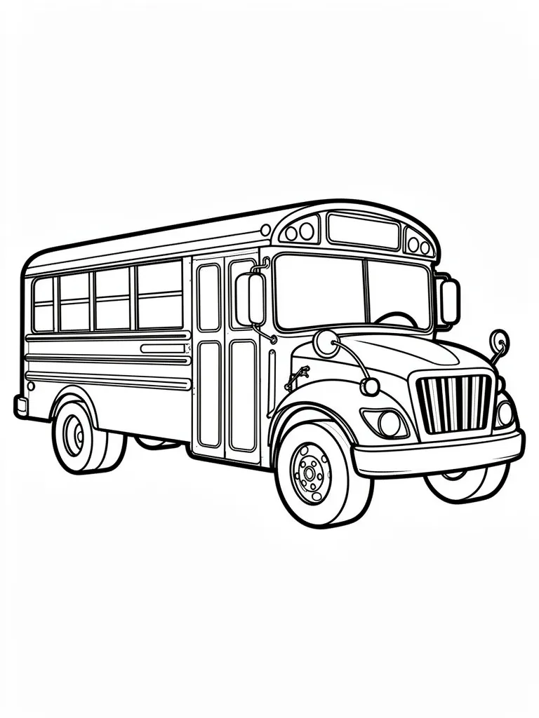 Coloriage autobus à imprimer
