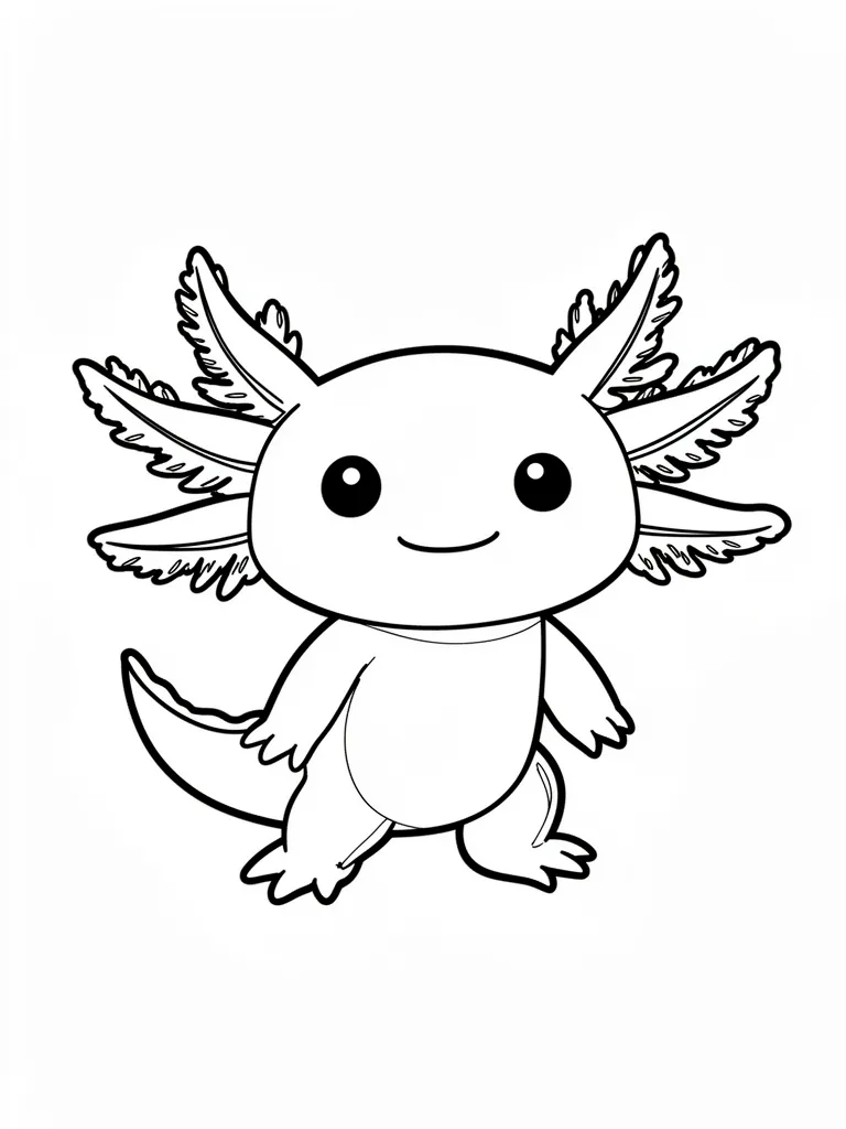 Coloriage axolotl à imprimer