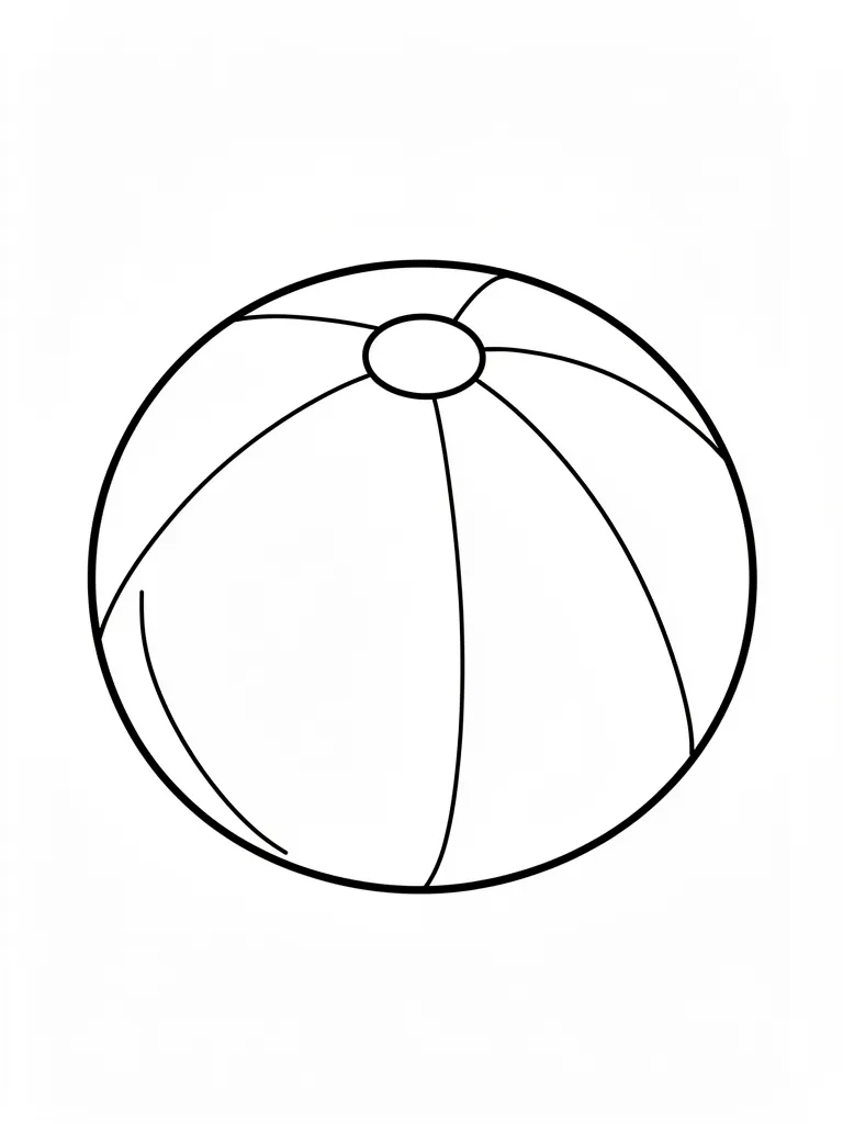 Coloriage Ballon de plage – coloriage à imprimer gratuit