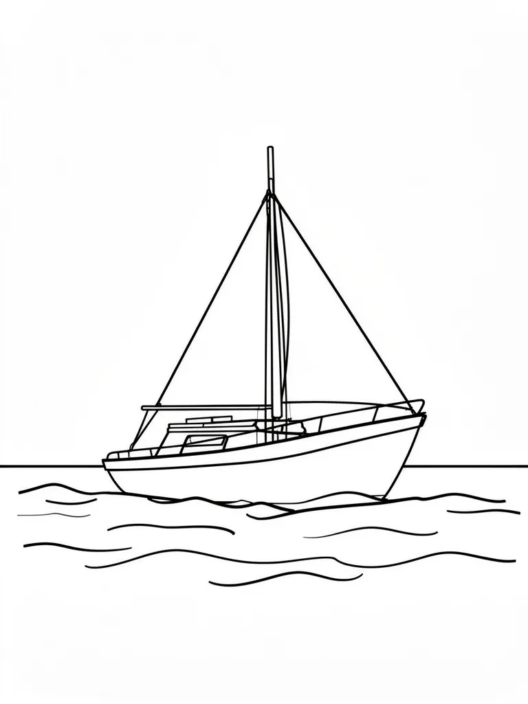 Coloriage Bateau à voile – coloriage à imprimer gratuit