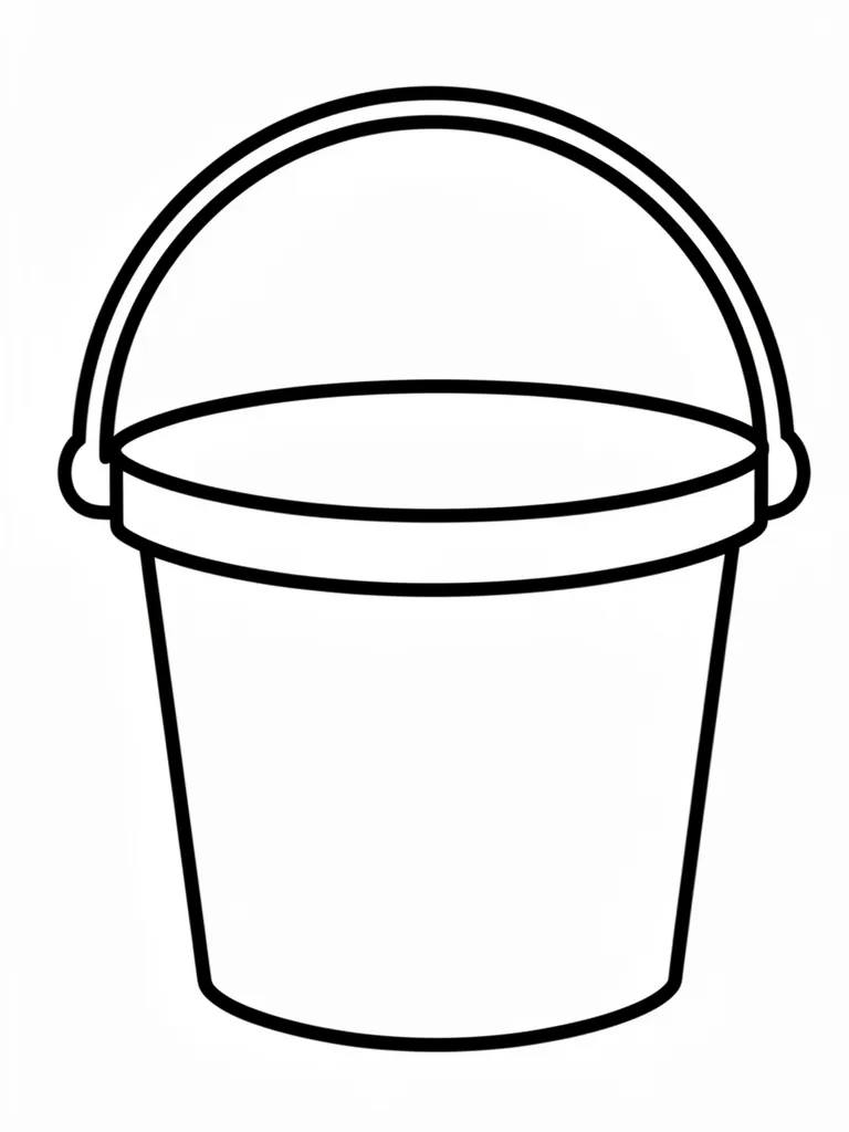 Coloriage Bonbons et seau de friandises pour maternelle à imprimer
