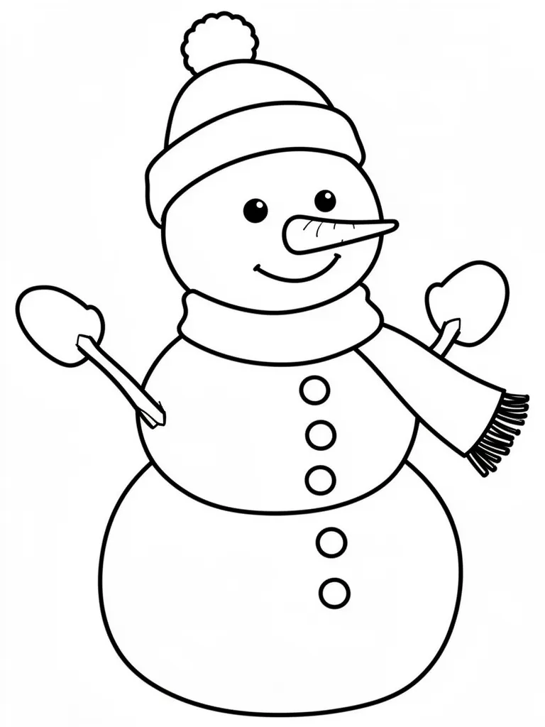 Coloriage bonhomme de neige – coloriage à imprimer gratuit