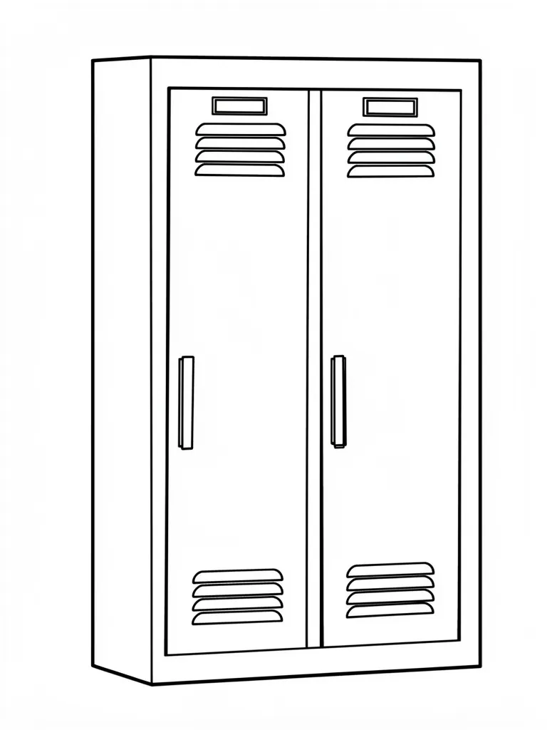 Coloriage Casier d’école – coloriage à imprimer gratuit