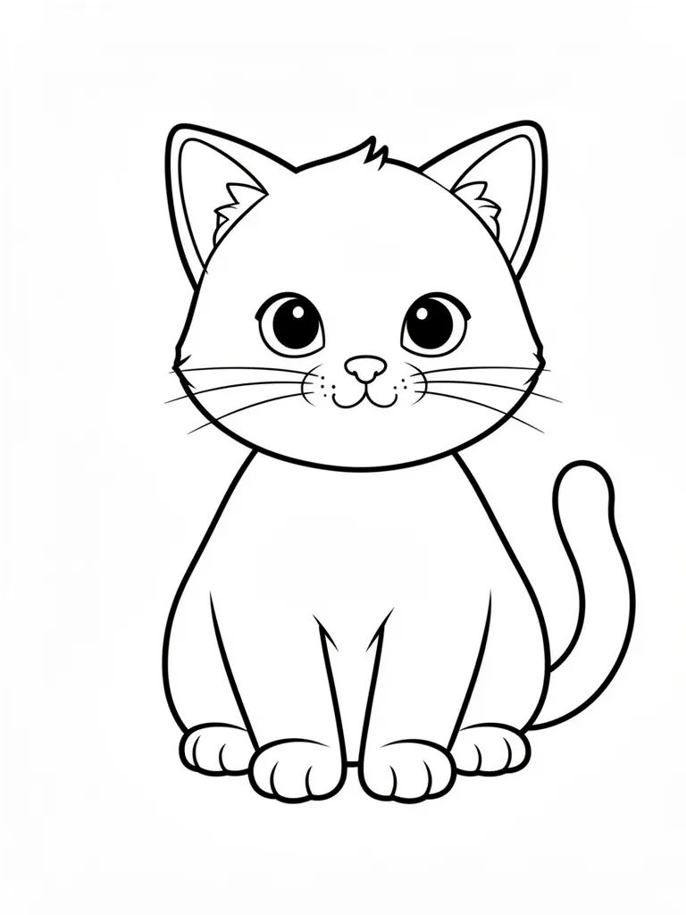 Coloriage Chat bébé à imprimer