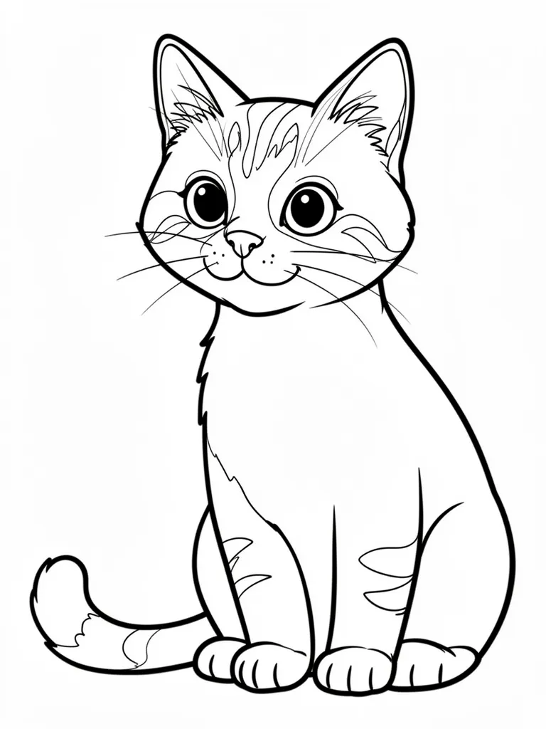 Coloriage chat détaillé à imprimer