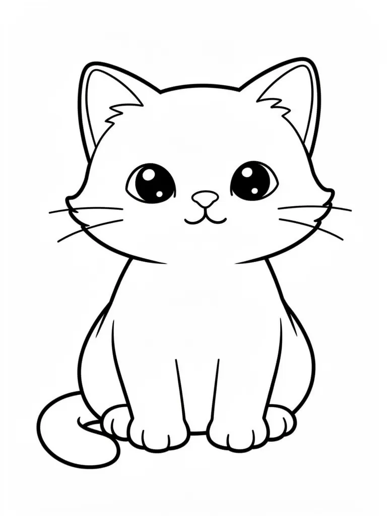 Coloriage Chat mignon à imprimer