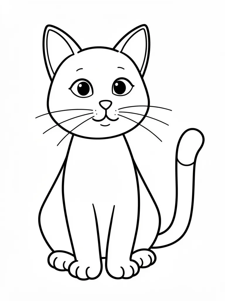 Coloriage chat pour enfants à imprimer