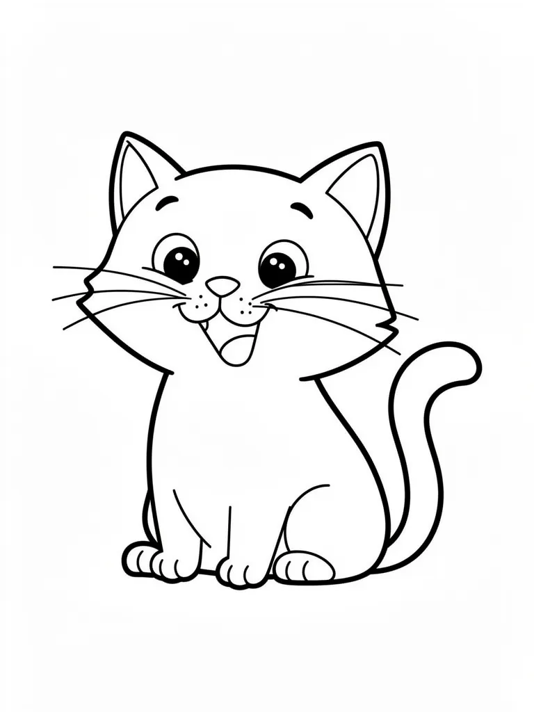 Coloriage Chat rigolo à imprimer