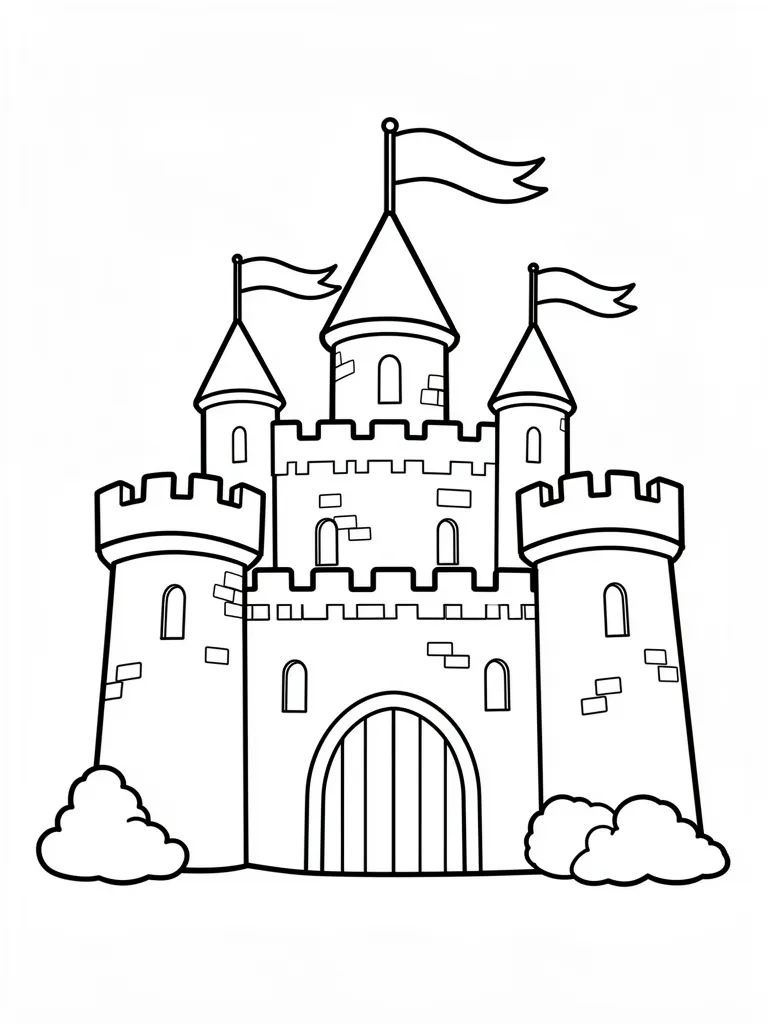 Coloriage chateau à imprimer