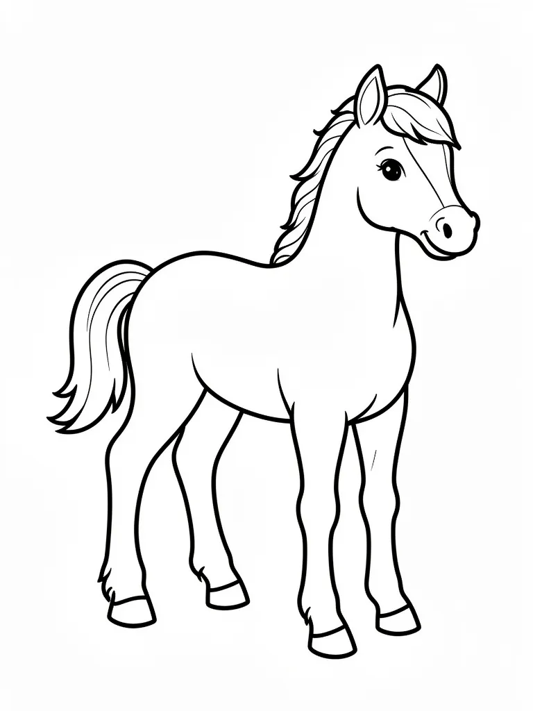 Coloriage Cheval bébé à imprimer