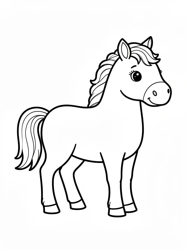 Coloriage Cheval mignon à imprimer