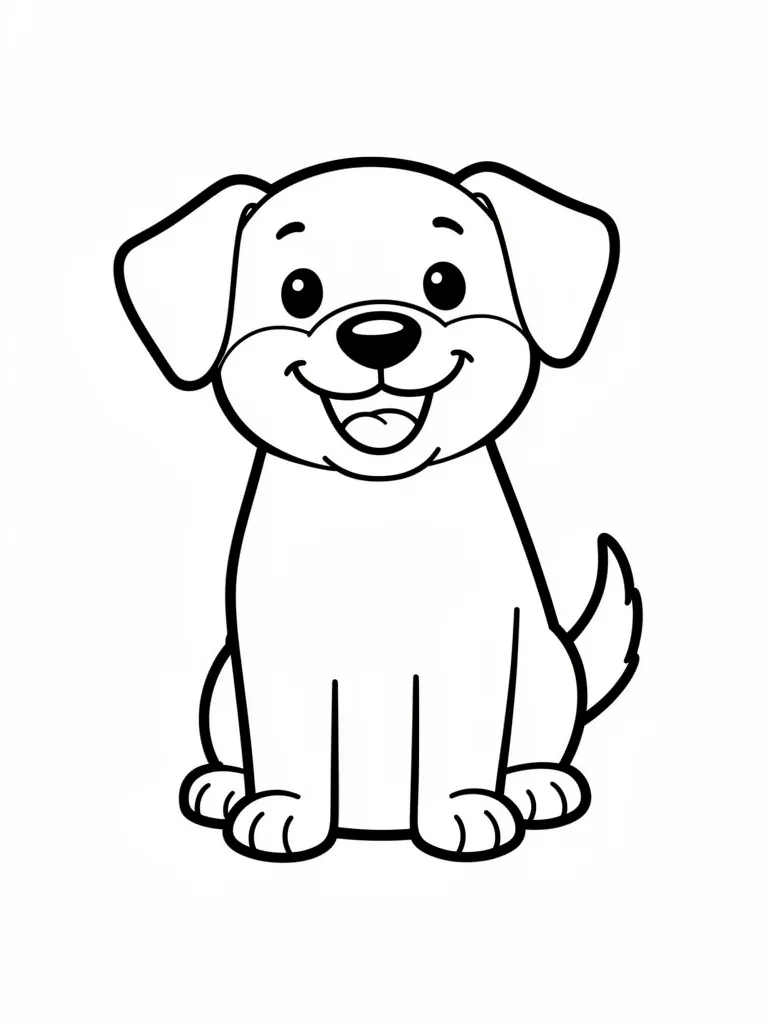 Coloriage Chien heureux à imprimer