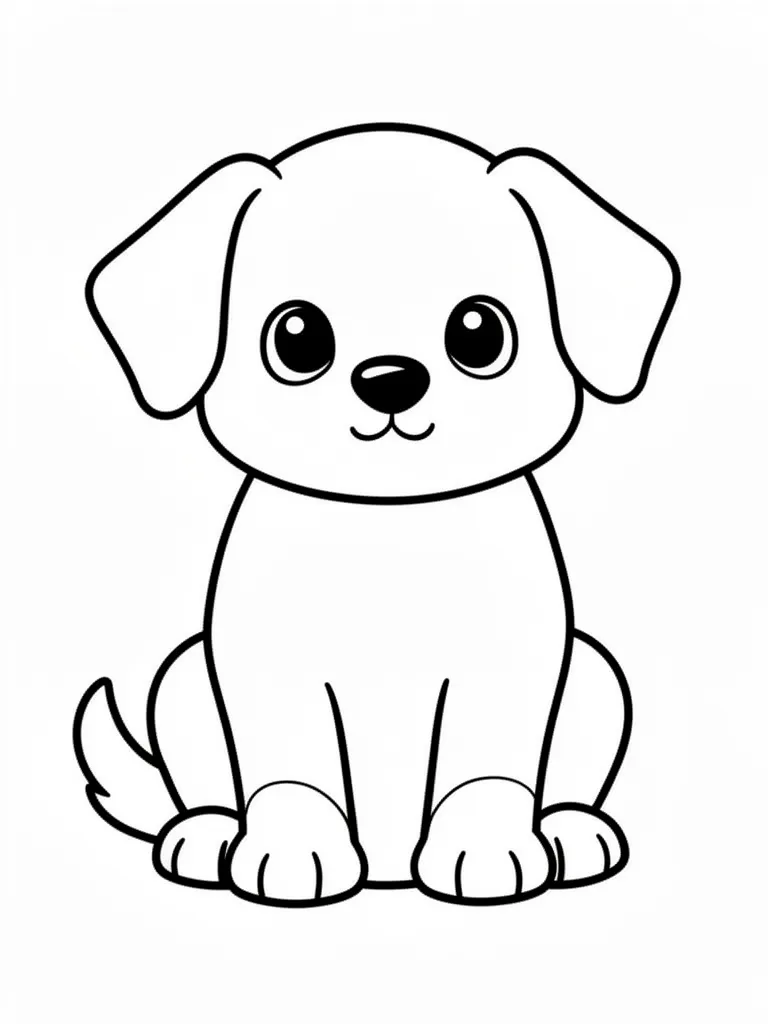 Coloriage Chien mignon à imprimer