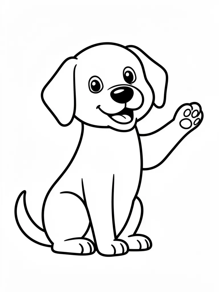 Coloriage Chien qui fait le beau à imprimer