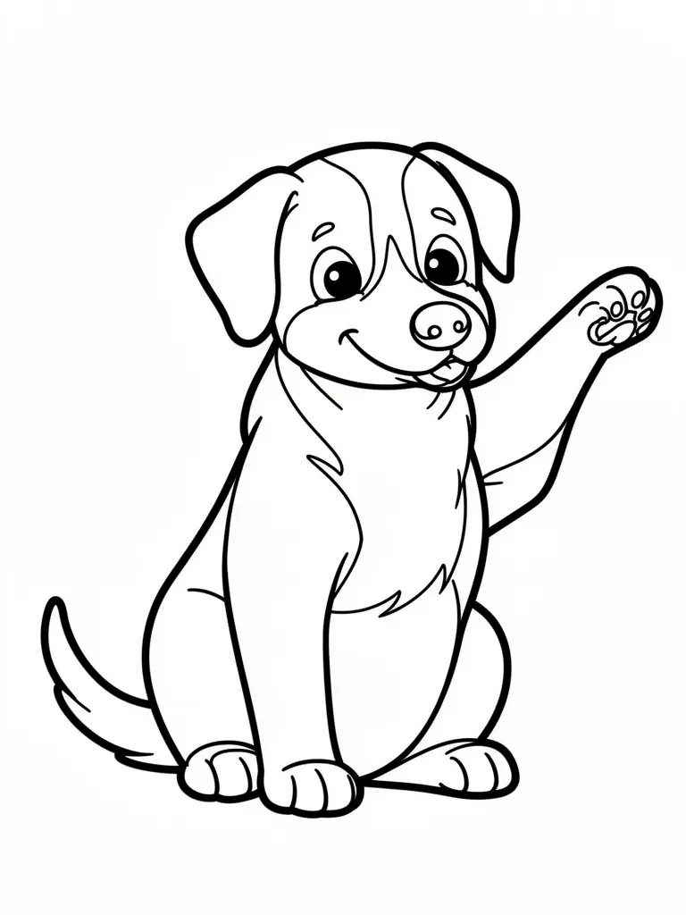Coloriage Chien qui fait le beau détaillé – coloriage à imprimer gratuit
