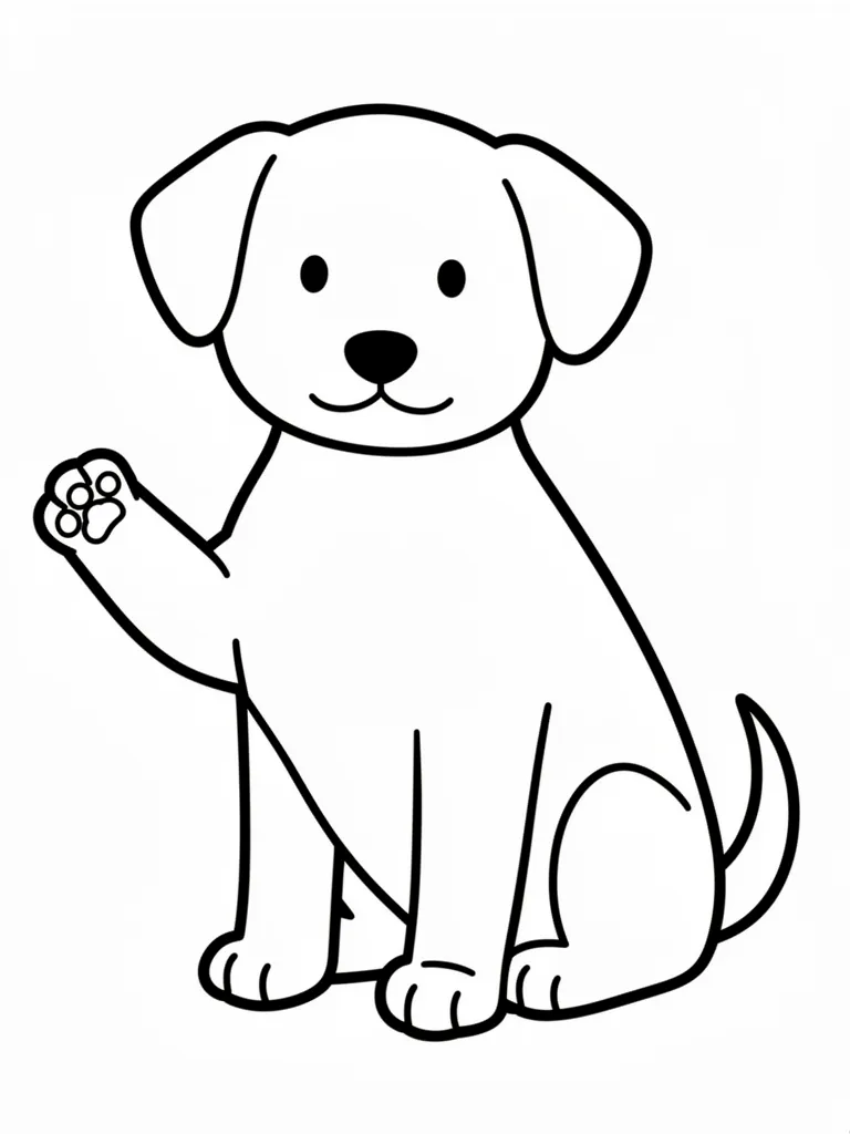 Coloriage Chien qui fait le beau pour maternelle – coloriage à imprimer gratuit