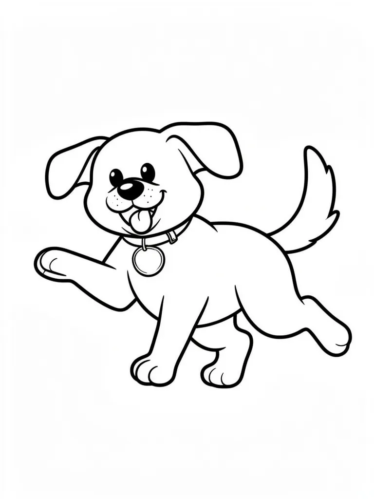 Coloriage Chien qui joue à imprimer