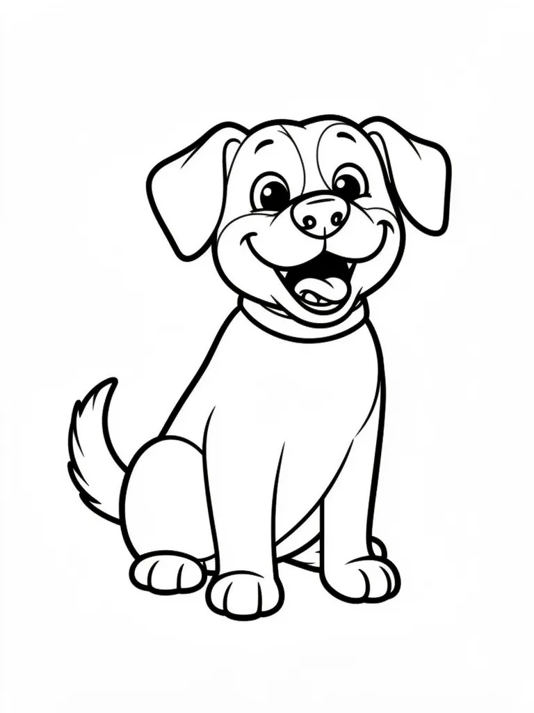 Coloriage Chien rigolo à imprimer