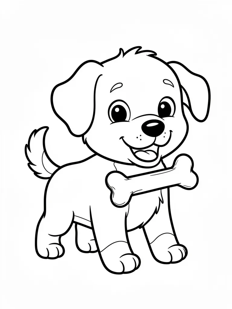 Coloriage chiot à imprimer