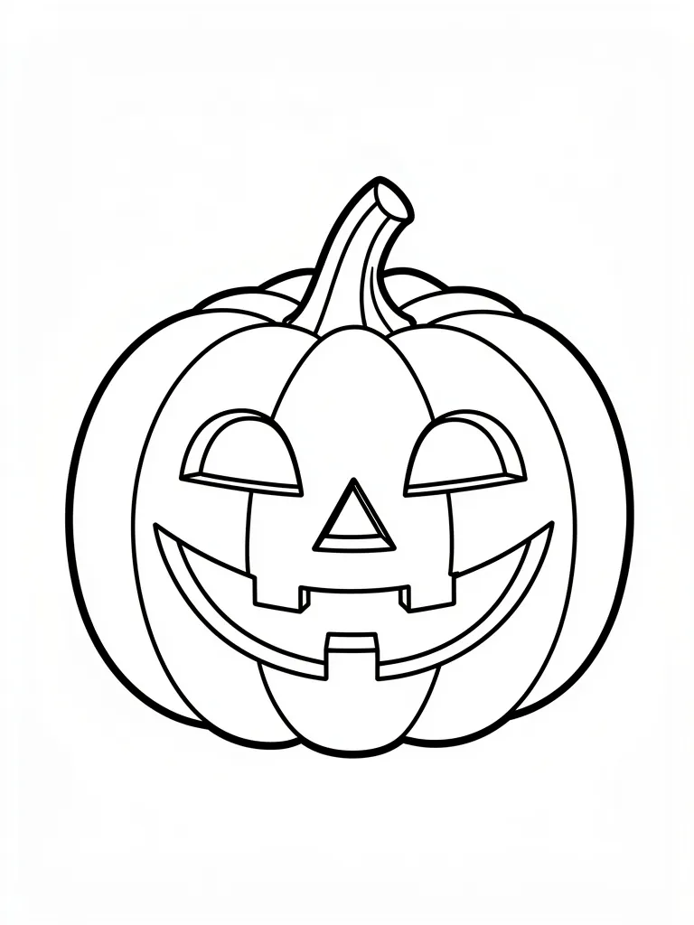 Coloriage Citrouille sculptée Halloween à imprimer