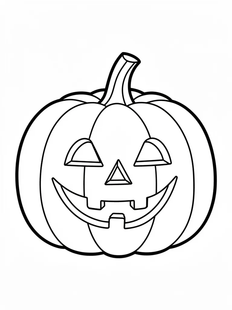 Coloriage Citrouille sculptée Halloween détaillé à imprimer