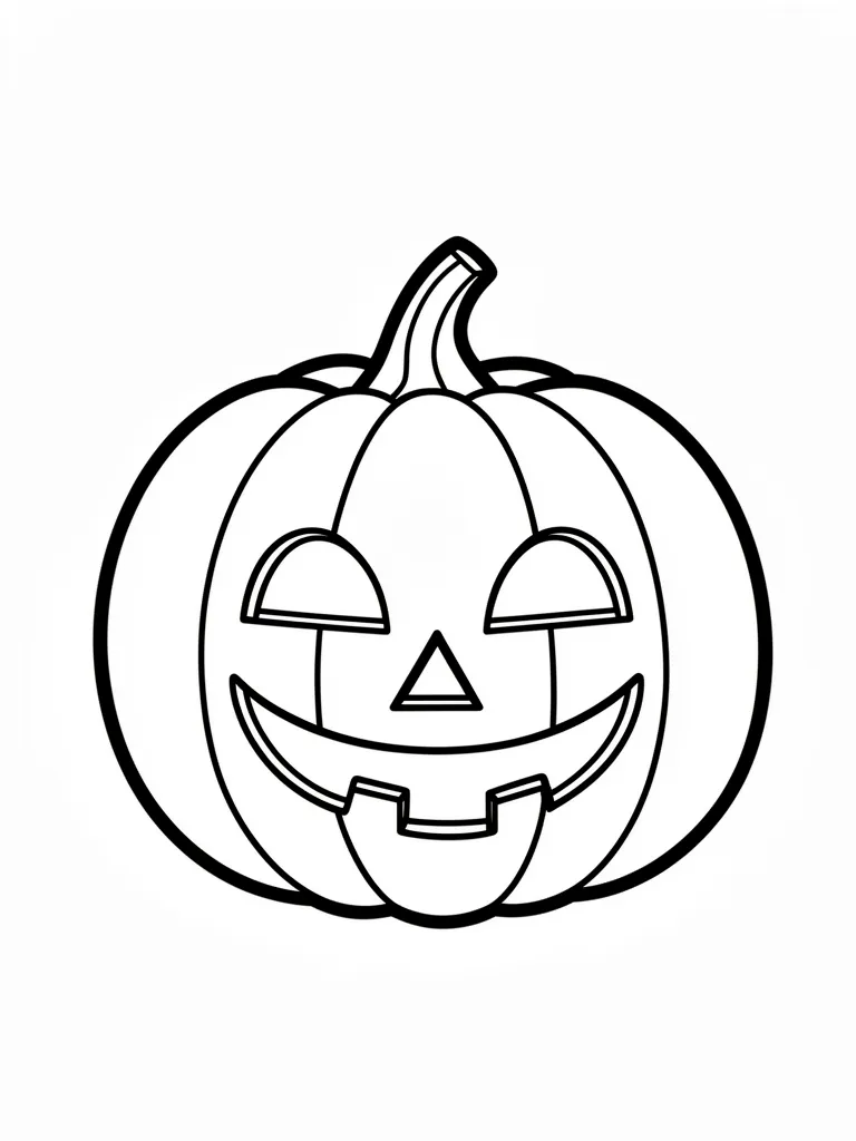 Coloriage Citrouille sculptée Halloween pour maternelle à imprimer