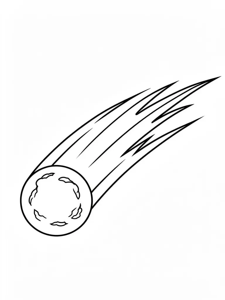 Coloriage Comète dans le ciel à imprimer