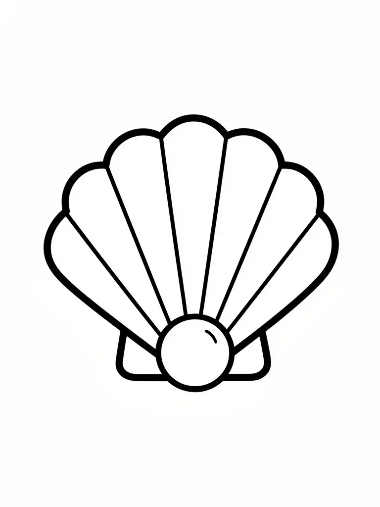 Coloriage Coquillage et perle pour maternelle – coloriage à imprimer gratuit