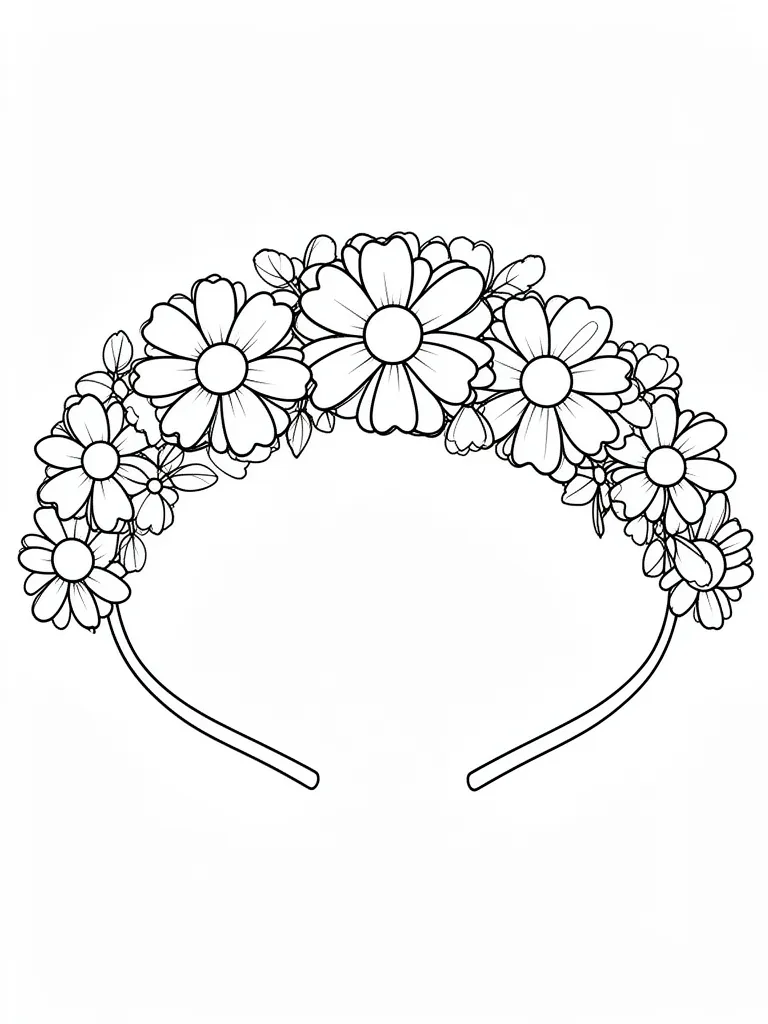 Coloriage Couronne de fleurs – coloriage à imprimer gratuit