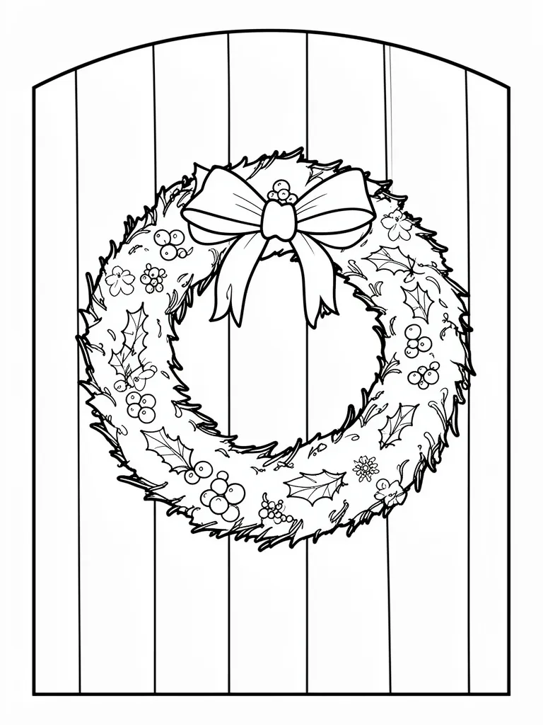 Coloriage Couronne sur une porte facile à imprimer