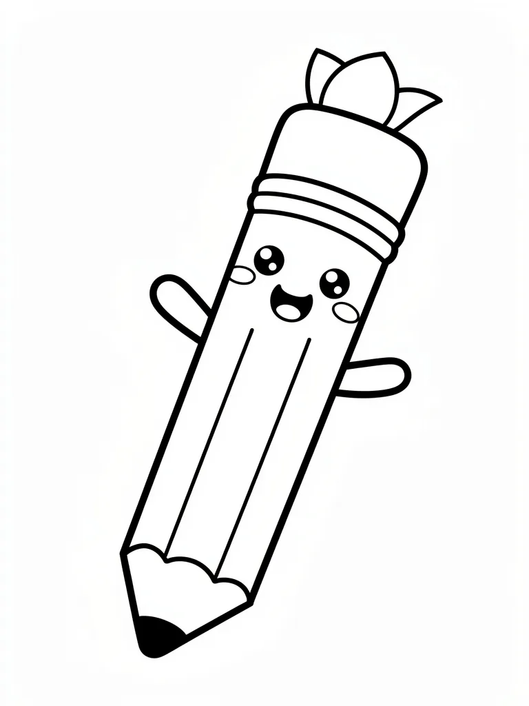 Coloriage Crayon magique – coloriage à imprimer gratuit