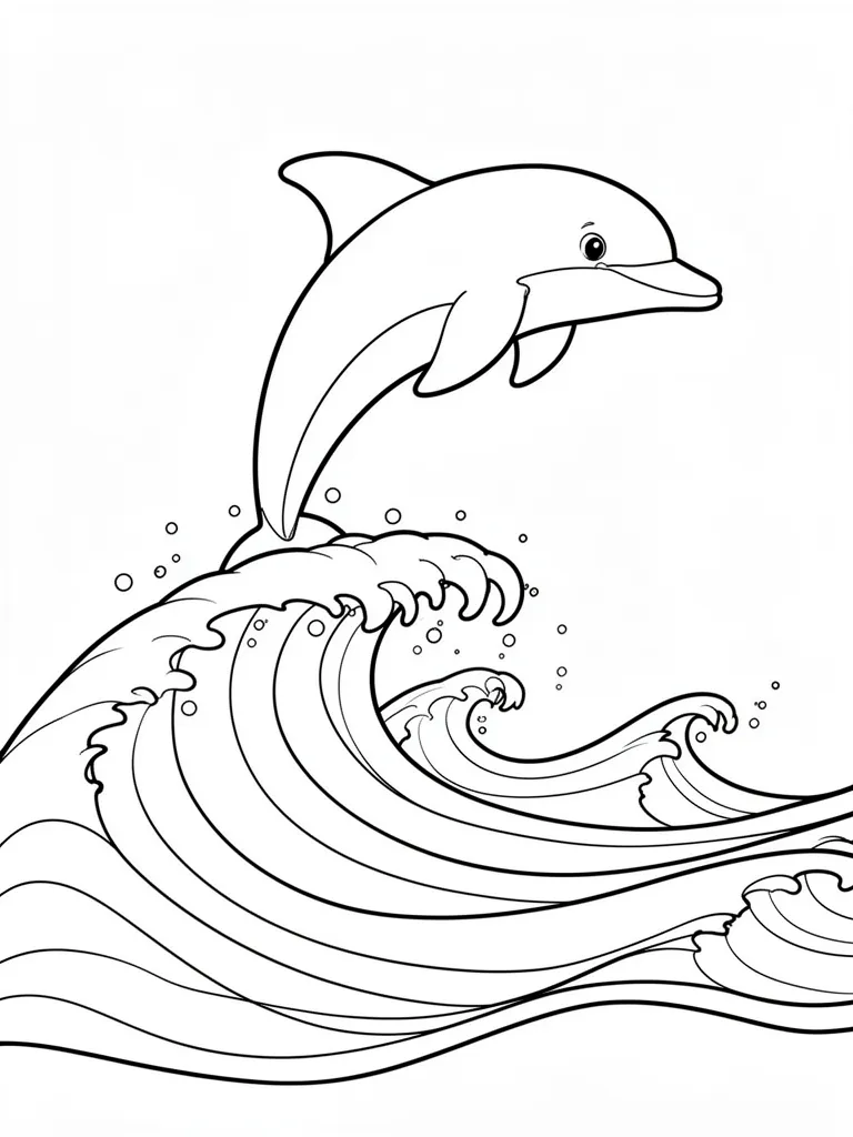 Coloriage dauphin – coloriage à imprimer gratuit