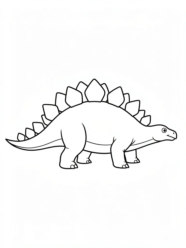 Coloriage Dinosaure stégosaure de profil à imprimer