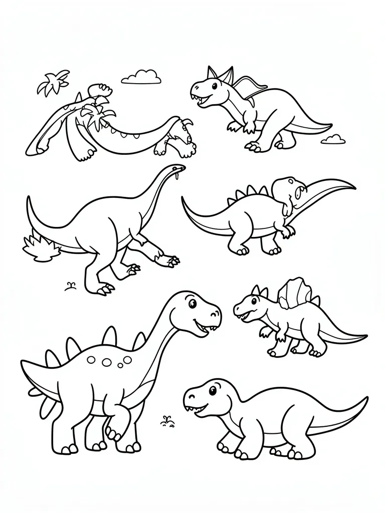 Coloriage dinosaures à imprimer