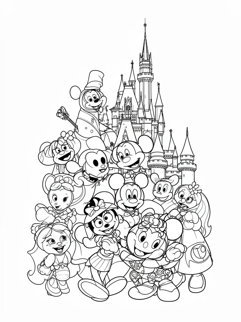 Coloriage disney détaillé à imprimer