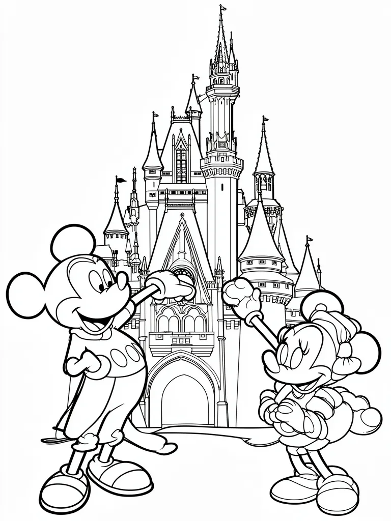Coloriage disney détaillé à imprimer
