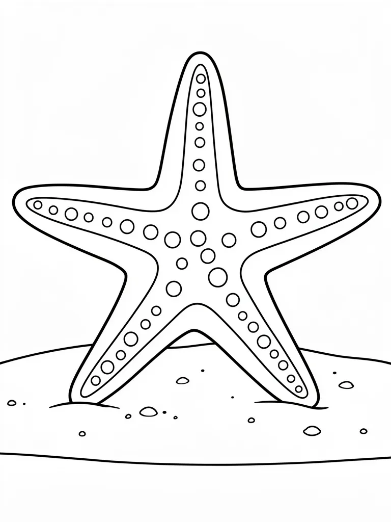 Coloriage Étoile de mer facile à imprimer