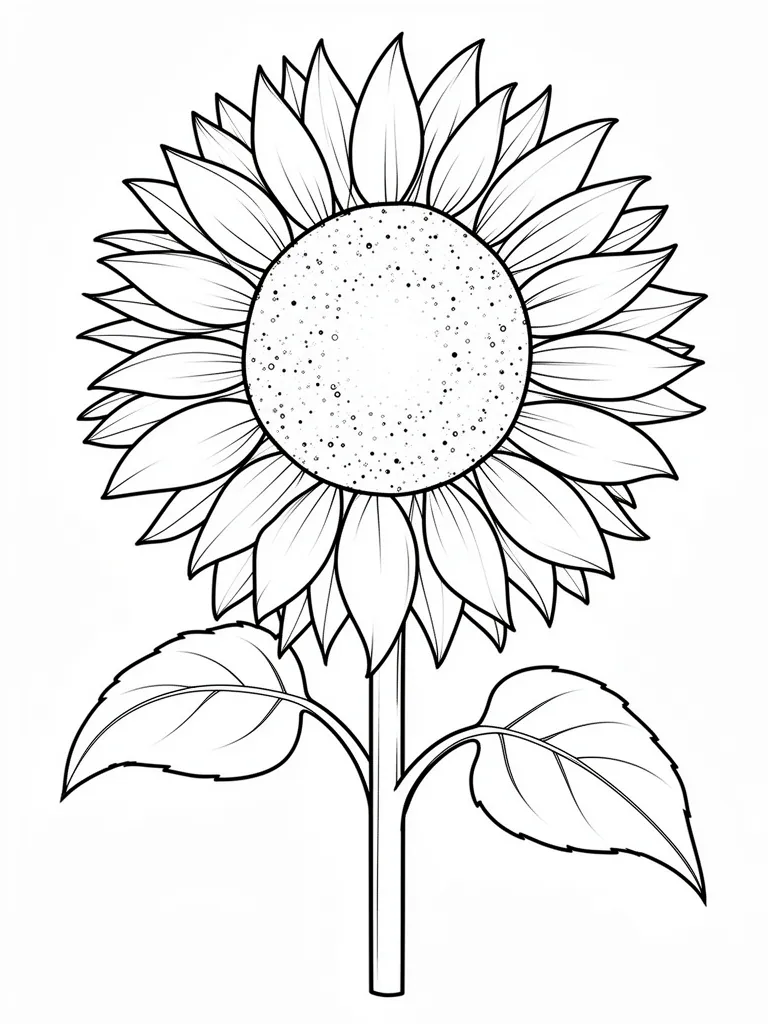Coloriage Fleur de tournesol géante – coloriage à imprimer gratuit