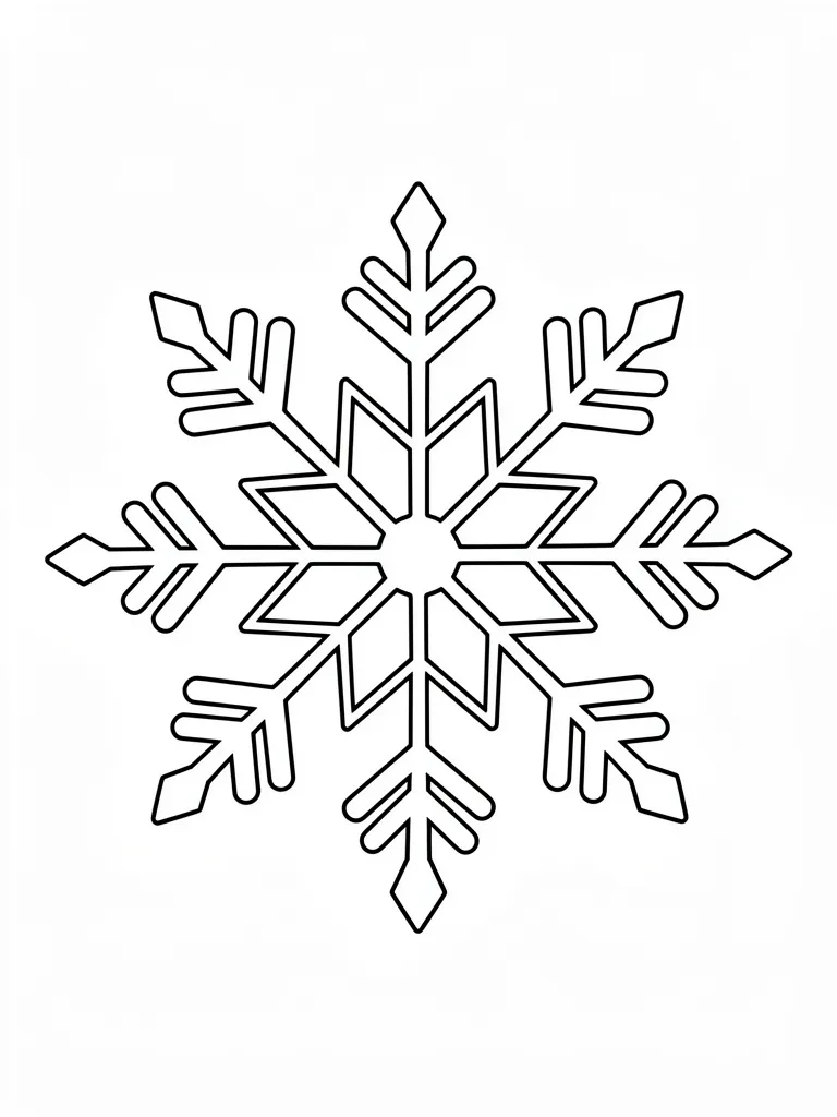 Coloriage flocon de neige à imprimer