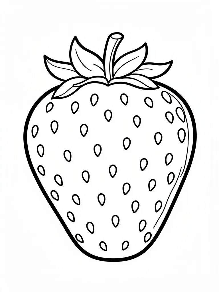 Coloriage fraise – coloriage à imprimer gratuit