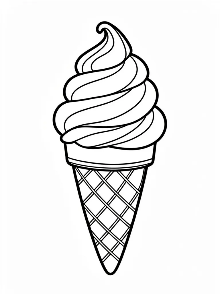 Coloriage Glace à l’italienne détaillé à imprimer