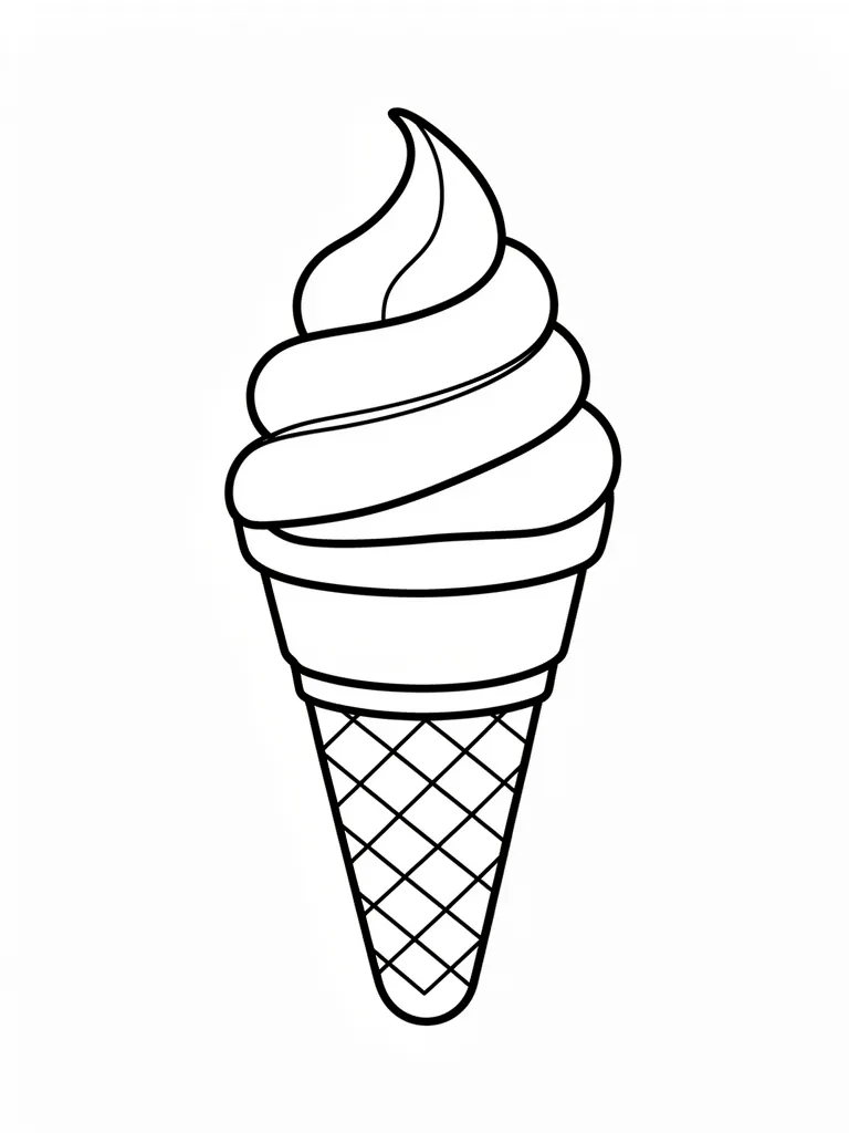 Coloriage Glace à l’italienne facile à imprimer