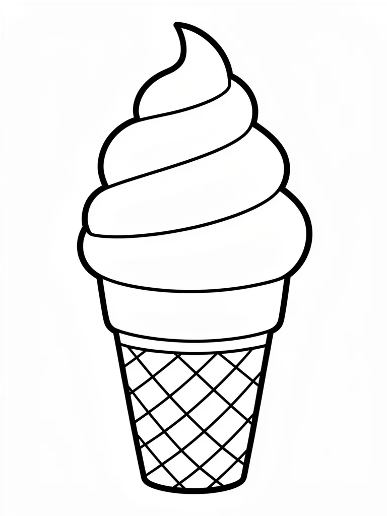 Coloriage Glace à l’italienne pour maternelle à imprimer